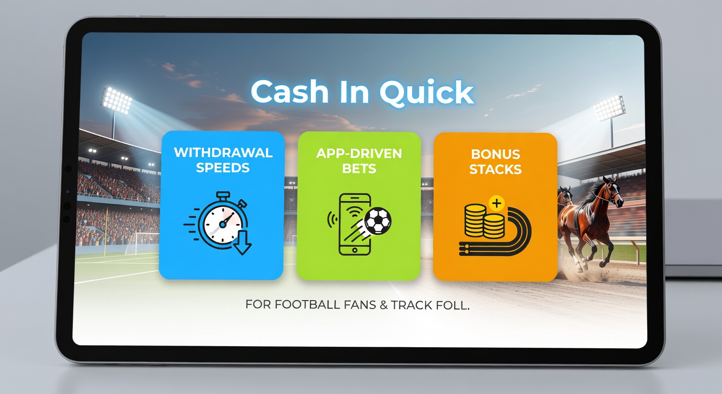 Horse racing track scene with overlaid app interface showing live odds and cash-out button