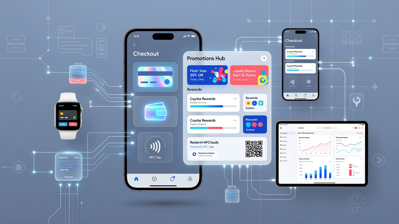 User dashboard displaying synchronized transaction history with active promotional credits and loyalty progress