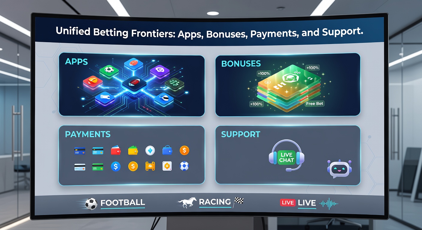 Dynamic screenshot of a betting dashboard showing bonus rewards for soccer, racing, and live casino, with smooth payment options and chat support icons integrated for user convenience